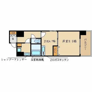 エイペックス梅田東Ⅱ【4階】の間取り