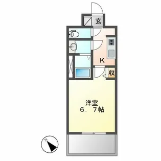 メインステージ名古屋ノースマーク【702号室】の間取り