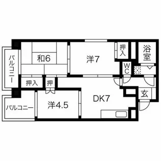 ゲストハウスレインボー伏見【701号室】の間取り