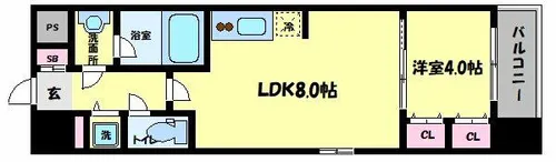 リアライズ花園町駅前【6階】の間取り