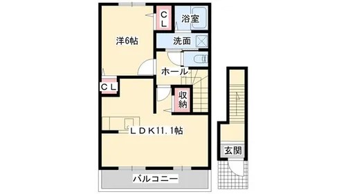 アバンツァート東浜Ⅱ【2階】の間取り