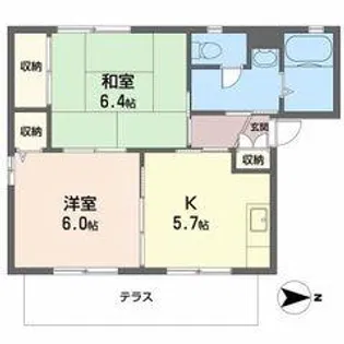 ベネッセ山手【1階】の間取り