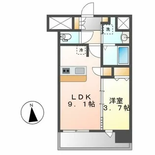 スプランディッド大須門前町【605号室】の間取り