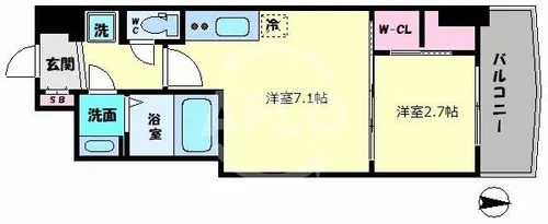 セレニテ桜川駅前プリエ【3階】の間取り