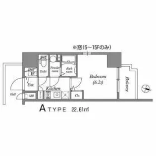 エスリード難波ザ・ゲート【8階】の間取り