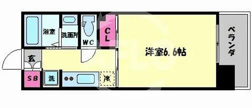 ル・パルトネール難波【8階】の間取り