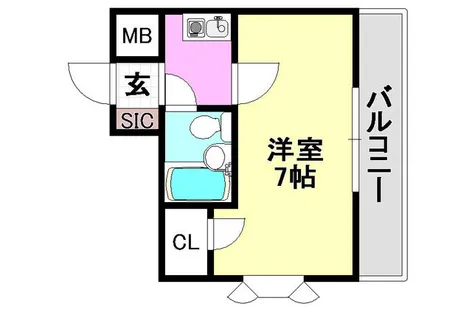 見付山ハイツ【203号室】の間取り