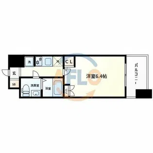 セレニテ難波グランデシュッド【10階】の間取り