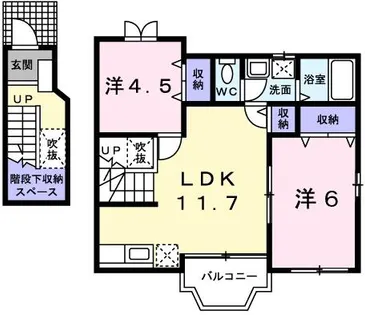 ボニート・リーオⅠ【2階】の間取り