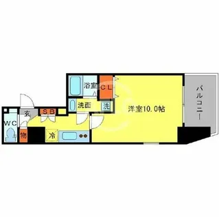 AFFLUENCE難波【10階】の間取り