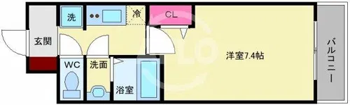 スペーシア日本橋東【14階】の間取り