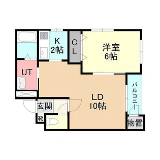 シャルム豊平【2階】の間取り