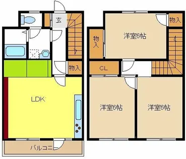 シャトー東山【4階】の間取り