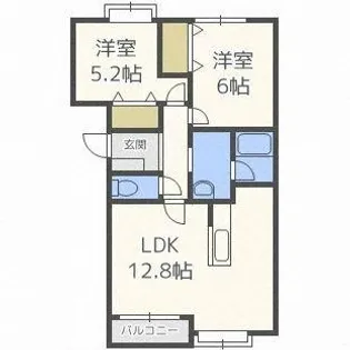 クリスタルリバー壱番館【202号室】の間取り