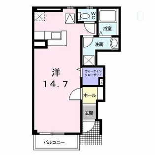 パークサイド井田【103号室】の間取り