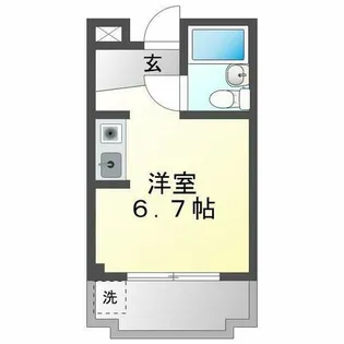 クラウンプラザ往完【2G号室】の間取り