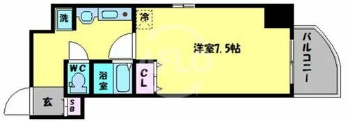 ラナップスクエア阿波座【2階】の間取り
