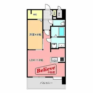 SーRESIDENCE六ツ門ABREASTⅠ【4階】の間取り