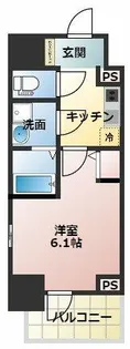 エスリードレジデンス大阪本町【10階】の間取り