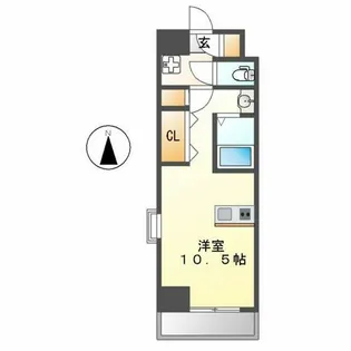 エルミタージュ名駅西【6階】の間取り