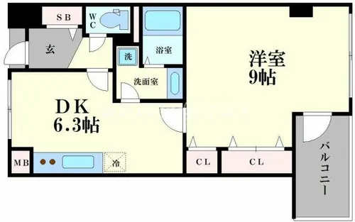 ヴェスタ堀江【6階】の間取り