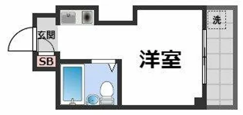 コスナーマンション【5階】の間取り