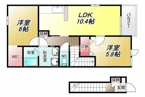 ラ・フォルテ【2階】の間取り