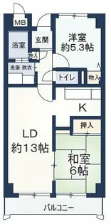 サンオーク巽【9階】の間取り