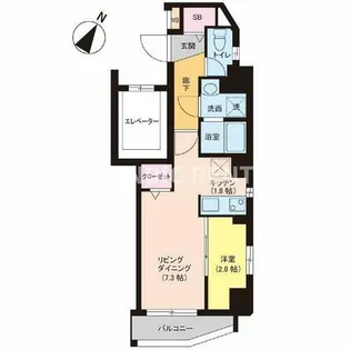 アストア薬院【3階】の間取り