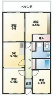 グランレナジア姫路【4002号室】の間取り