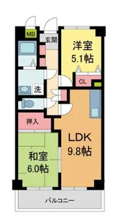 アスプリ西宮【3階】の間取り