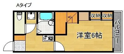 レオパレスグリーンエイジ貝塚【1階】の間取り