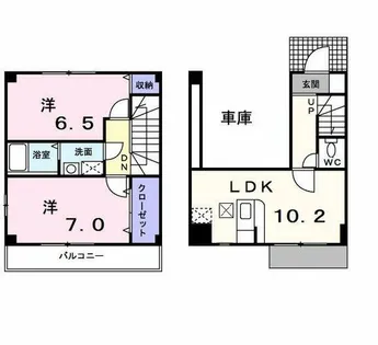 ヒルズ中田【1階】の間取り