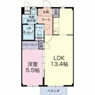 緑の家【205号室】の間取り