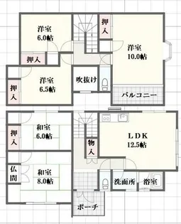 兵庫県姫路市花田町勅旨【一戸建】の間取り