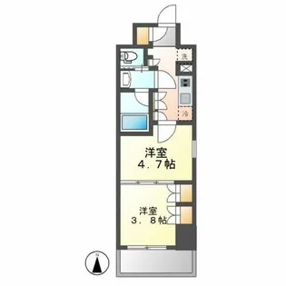 ザ・パークハビオ名古屋松原【10階】の間取り