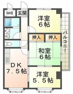 サンシャイン川久【4階】の間取り
