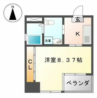 GRANDUKE代官町【504号室】の間取り