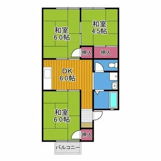 シャトードイワネN号館【1階】の間取り