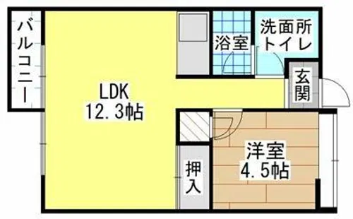 Moon中原東【3階】の間取り