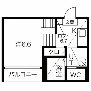 シュクル【101号室】の間取り