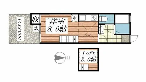 OCTOHOUSE【102号室】の間取り