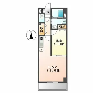 コモド桜山【5階】の間取り