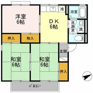 セジュール田尻【2階】の間取り
