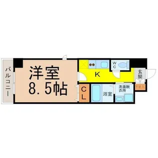 ウイステリア名城【3階】の間取り