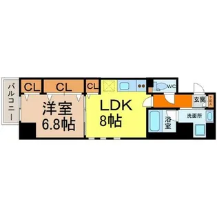 ディアコート白川【6階】の間取り