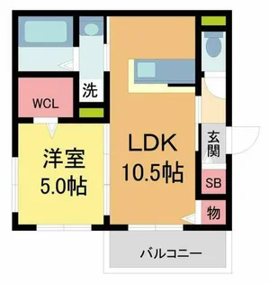 ヘーベルメゾン神楽夙川イースト【101号室】の間取り