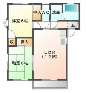 ドリームコーポイン山下【1階】の間取り