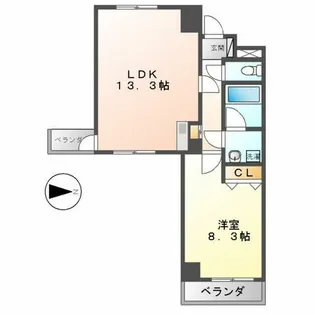 ヴァンキッシュ【8階】の間取り