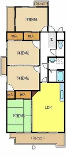 ピュア中平【4階】の間取り